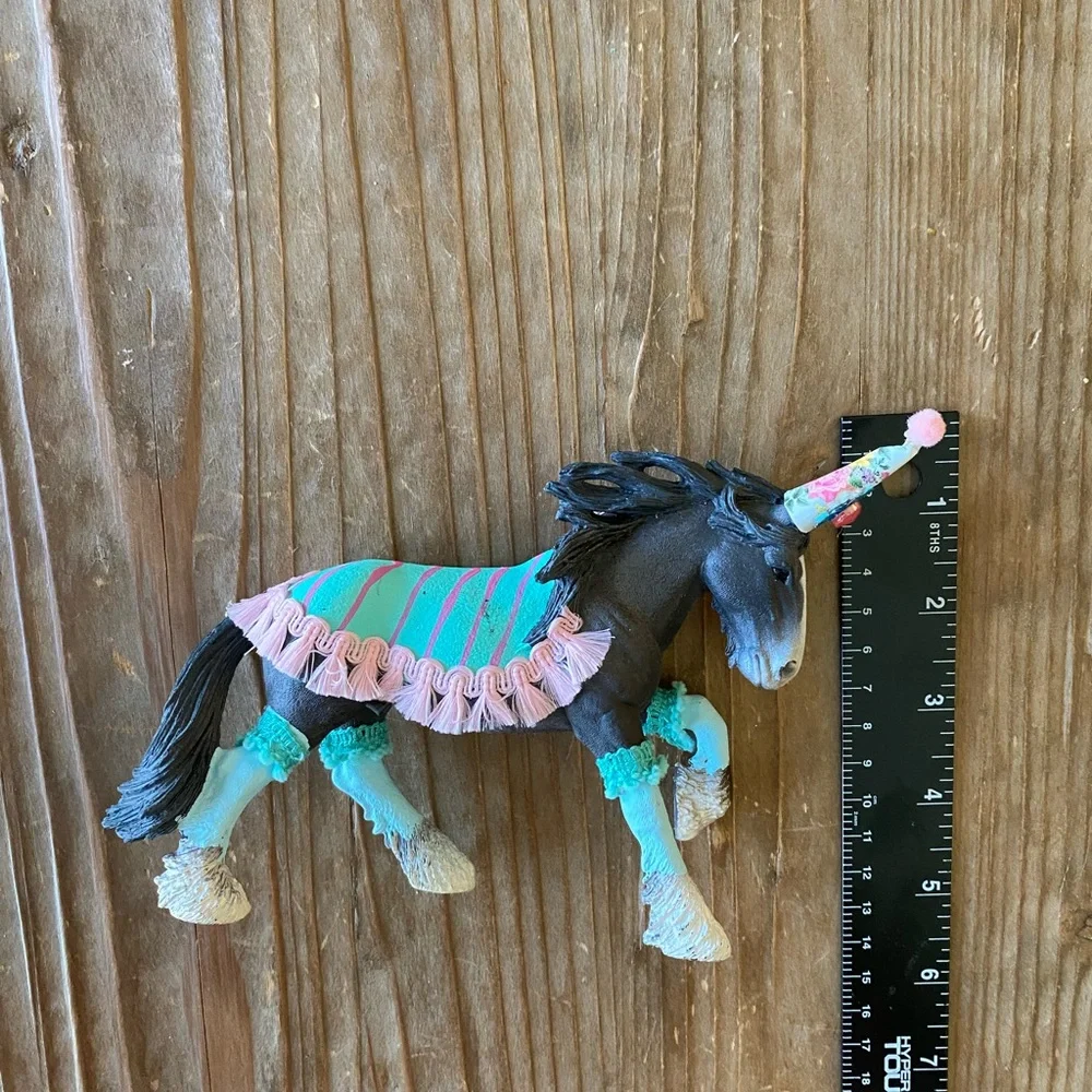 Horse Birthday Cake Pink Aqua Western Cowgirl Clydesdale Mare Cake Topper Toy